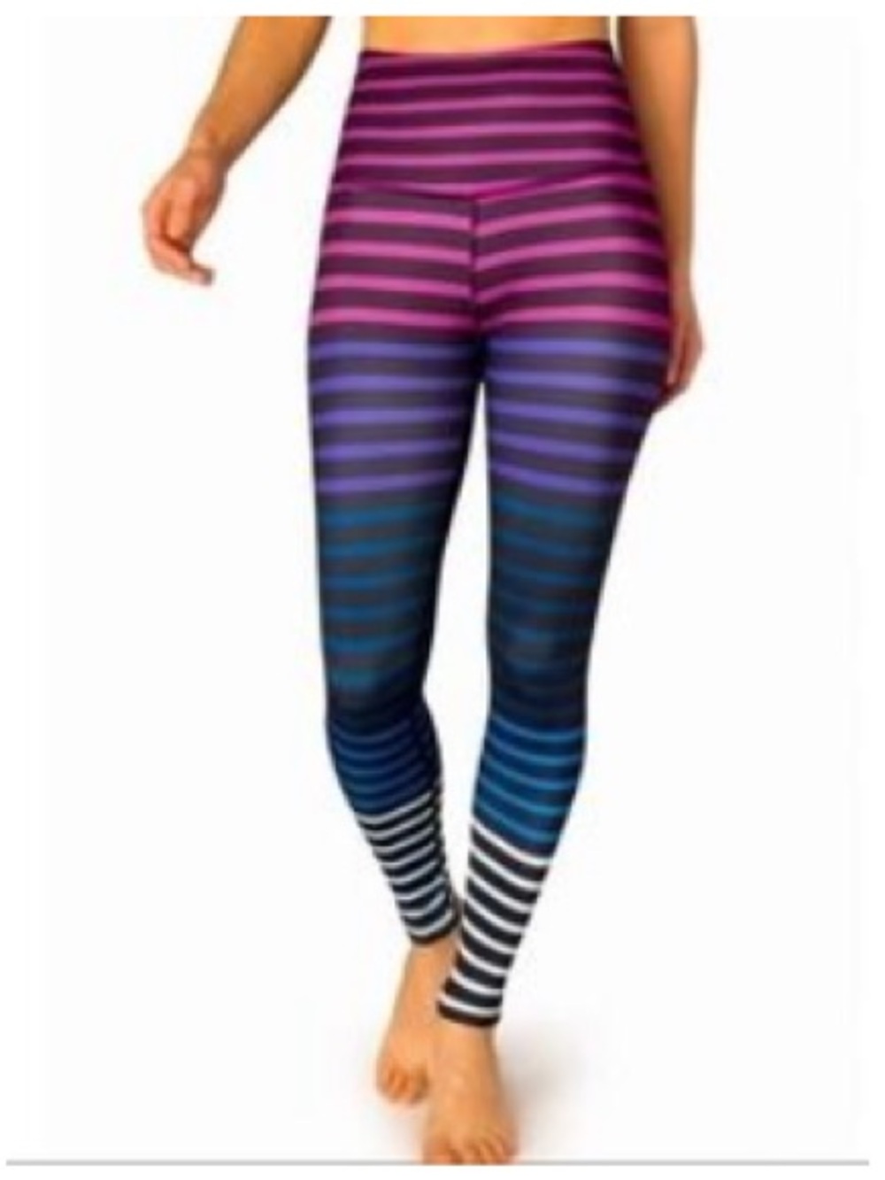 Beyond Yoga Striped Leggings Sz Large